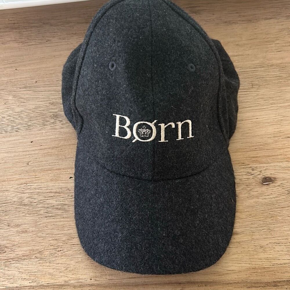 Born dark gray wool baseball cap
